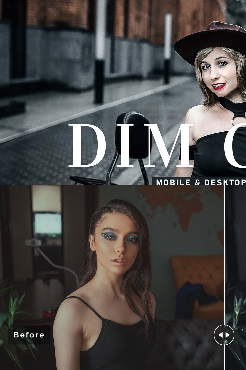 Dim Gray Pro Lightroom Presets pinterest preview image.