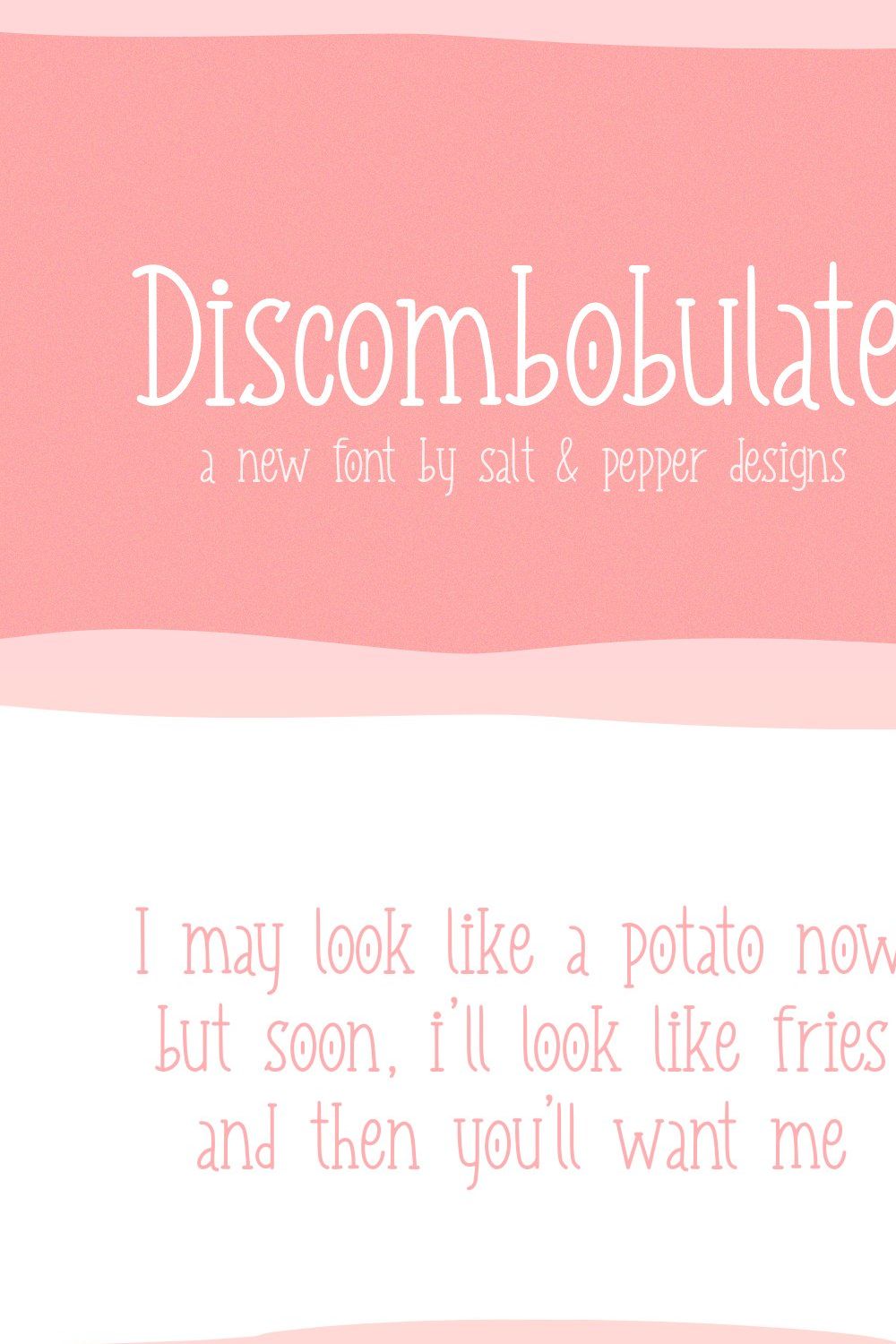 Discombobulate Font pinterest preview image.