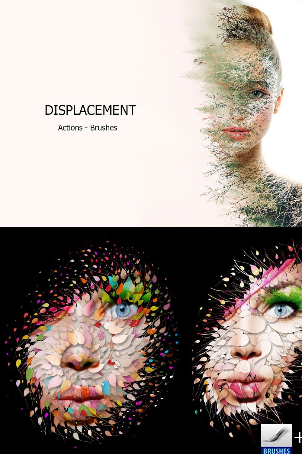Displacement - Ps Actions pinterest preview image.