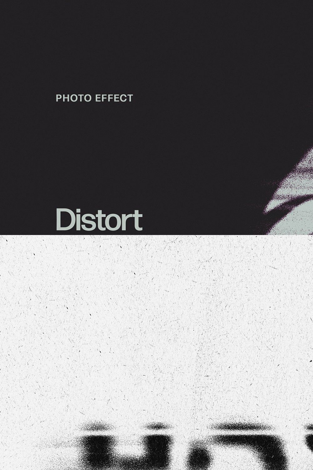 Distort Copier Photo Effect pinterest preview image.