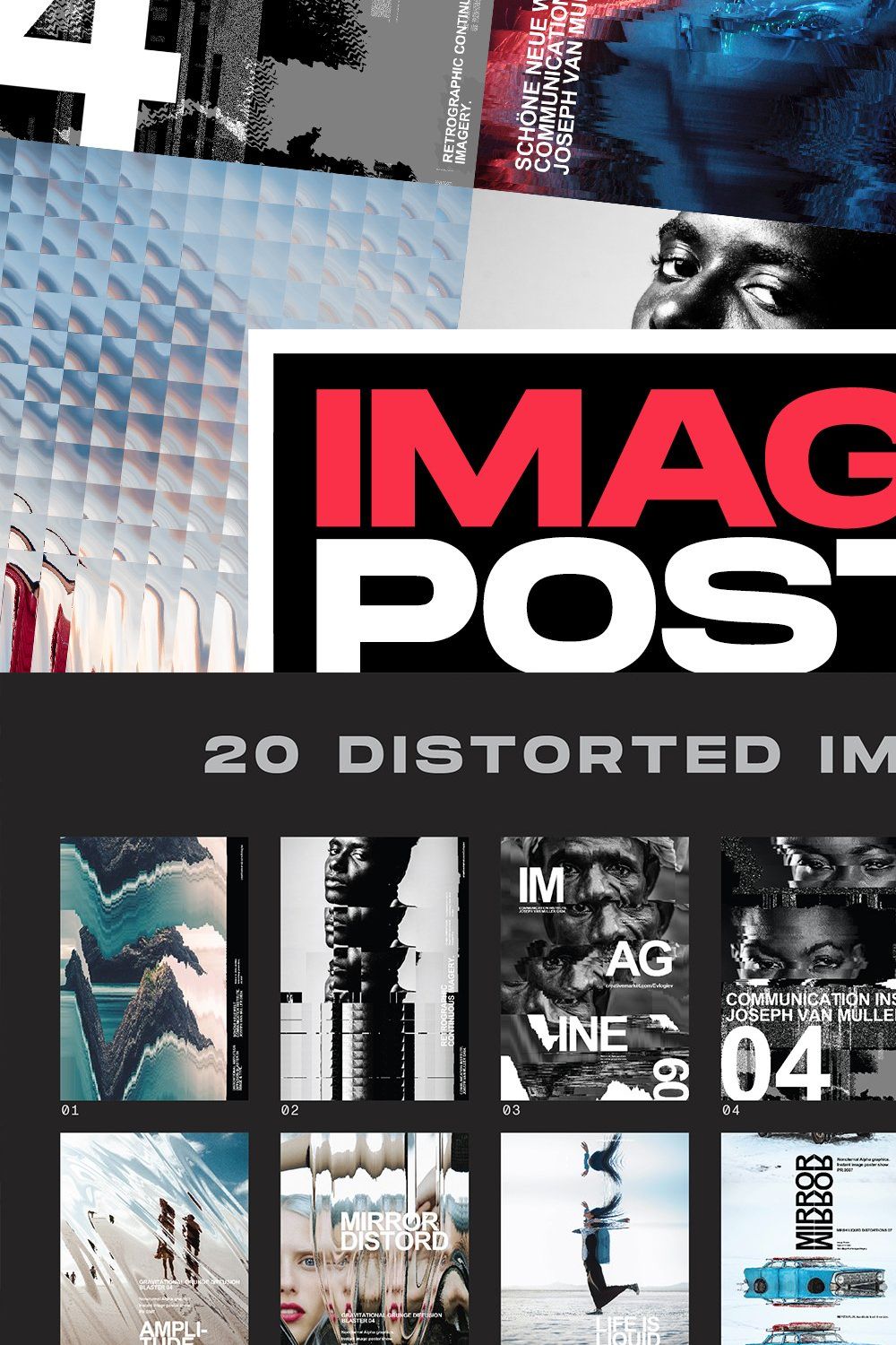 Distorted Image Posters pinterest preview image.