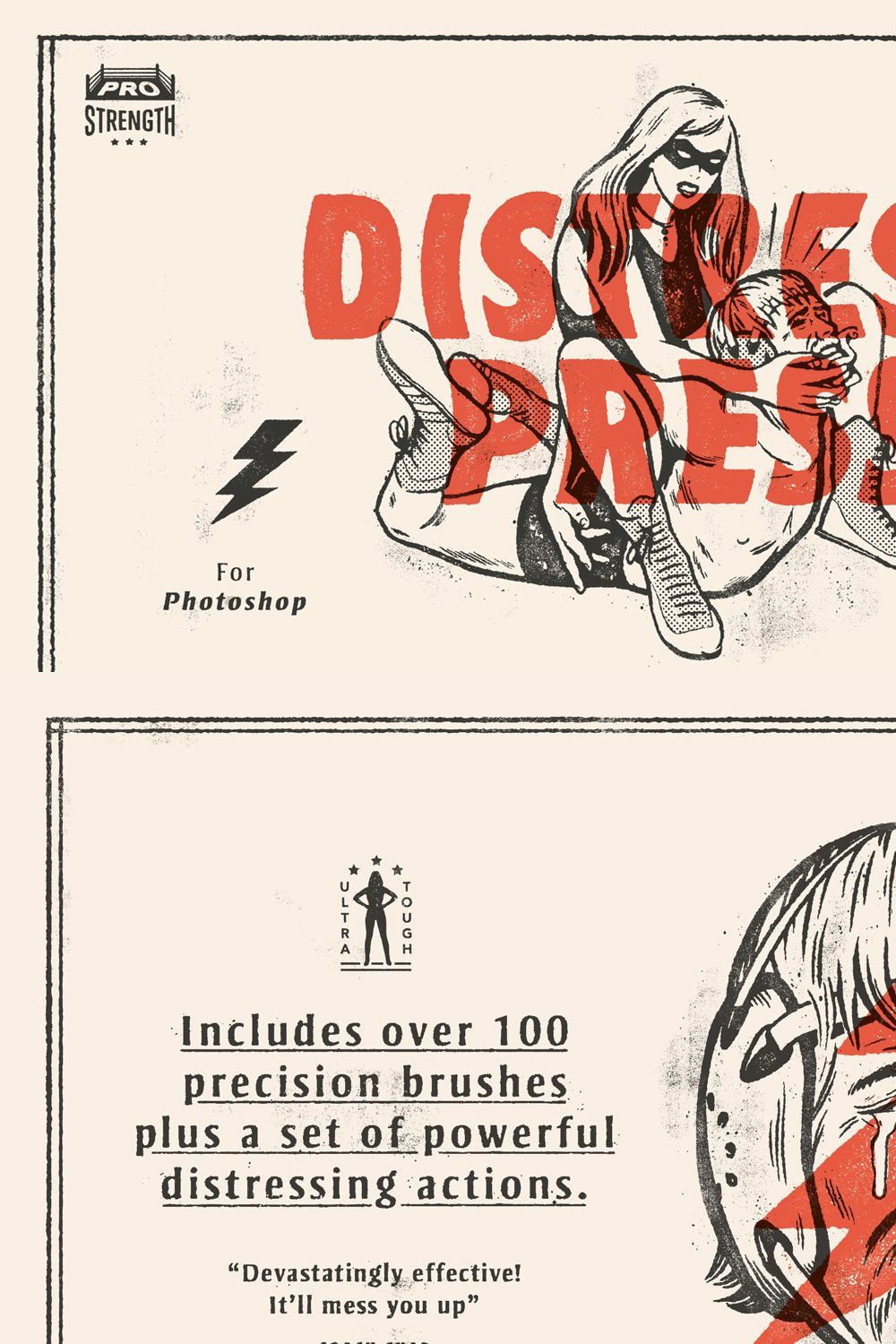 Distress Press For Photoshop pinterest preview image.