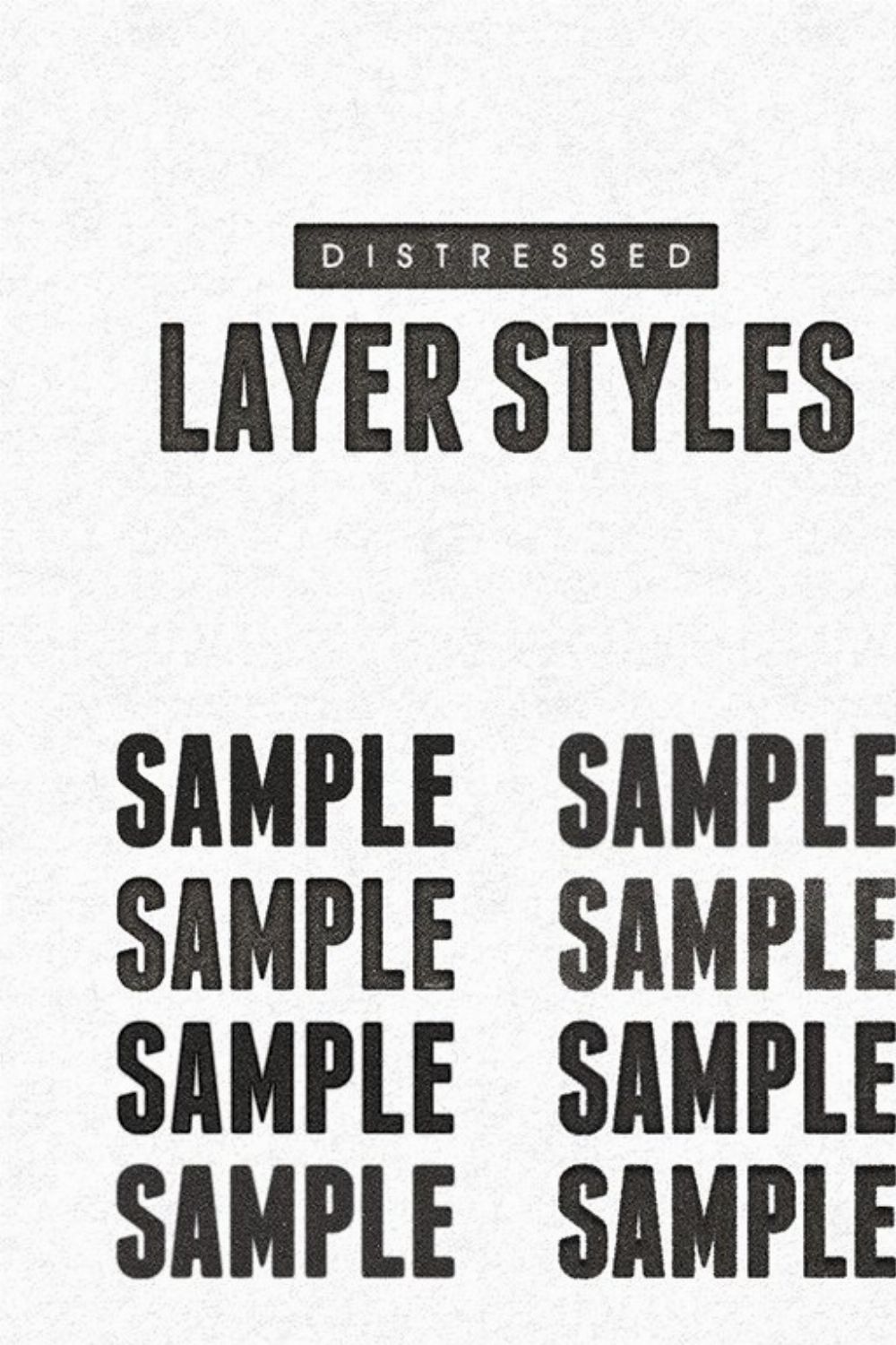 Distressed Layer Styles pinterest preview image.