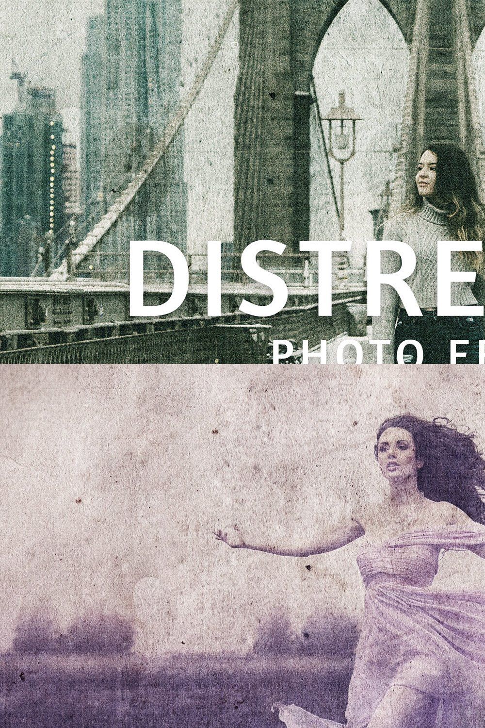 Distressed Photo Effect pinterest preview image.