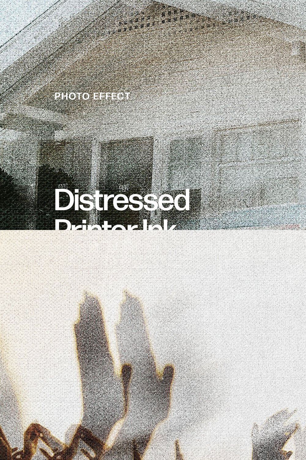 Distressed Print Ink Effect pinterest preview image.