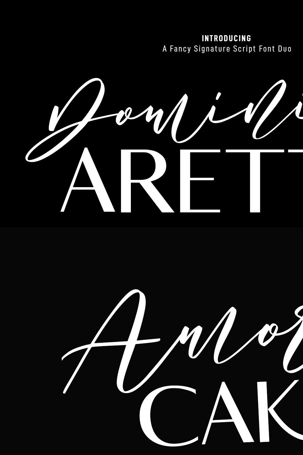 Dominique Aretta Fancy Signature pinterest preview image.