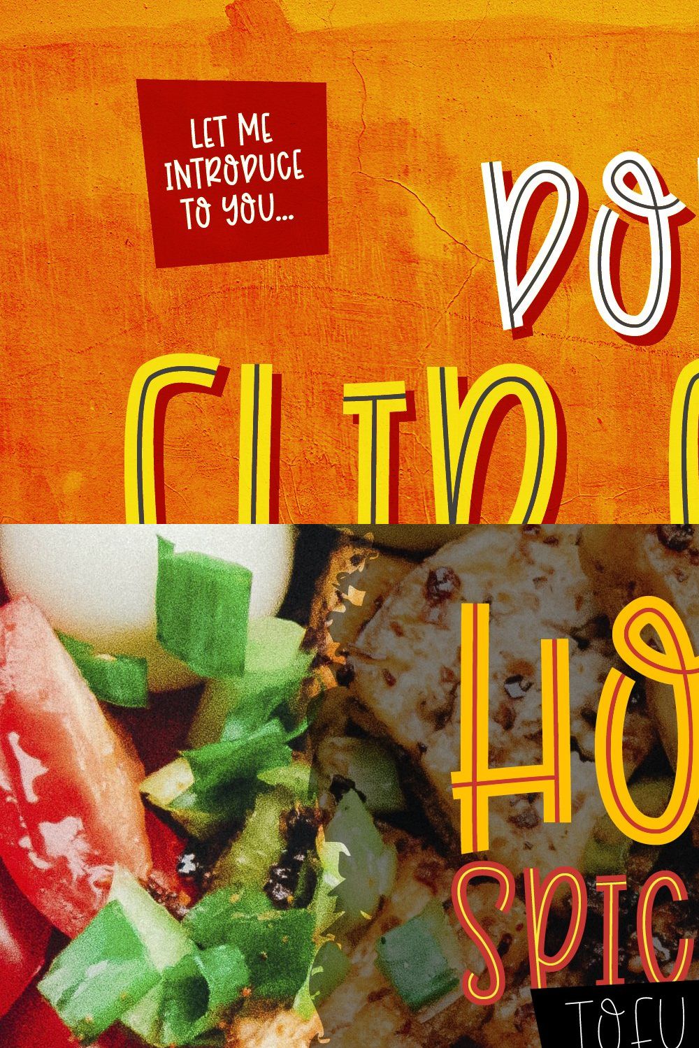 Don Flip Flap - fun inline font trio pinterest preview image.