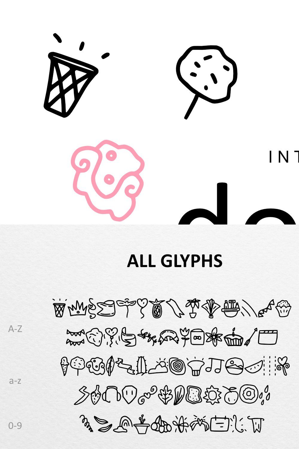 Doodle Dingbat pinterest preview image.