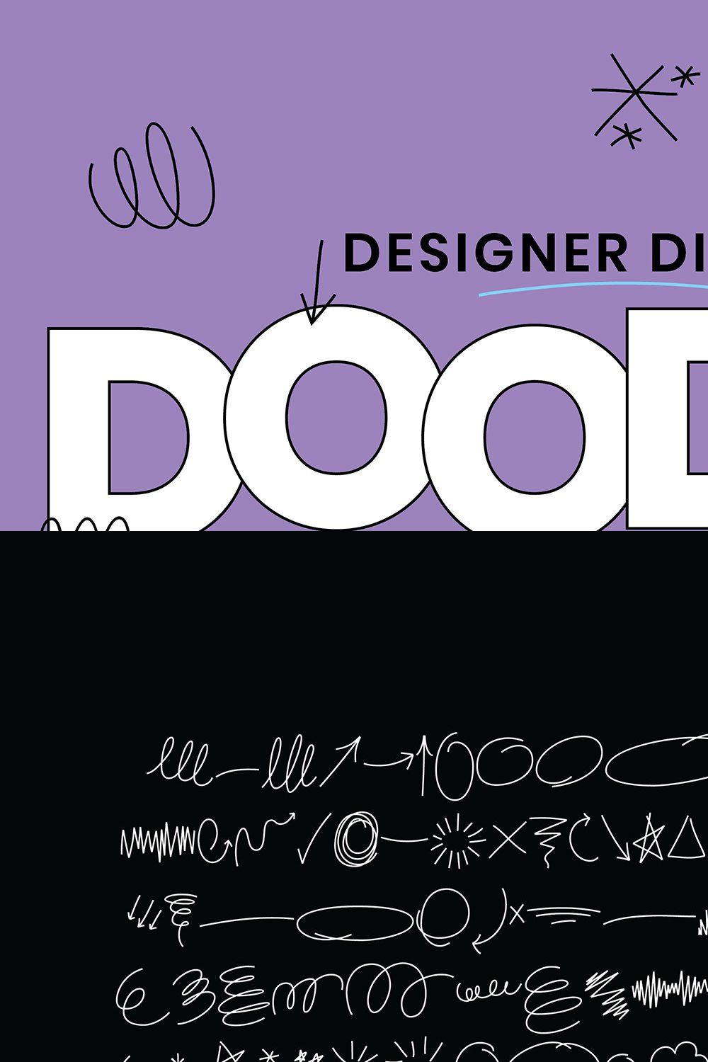 Doodle Dingbats Font - 106 Shapes! pinterest preview image.