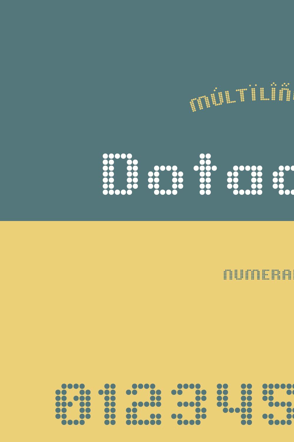 Dotacent Multilingual Display Font pinterest preview image.