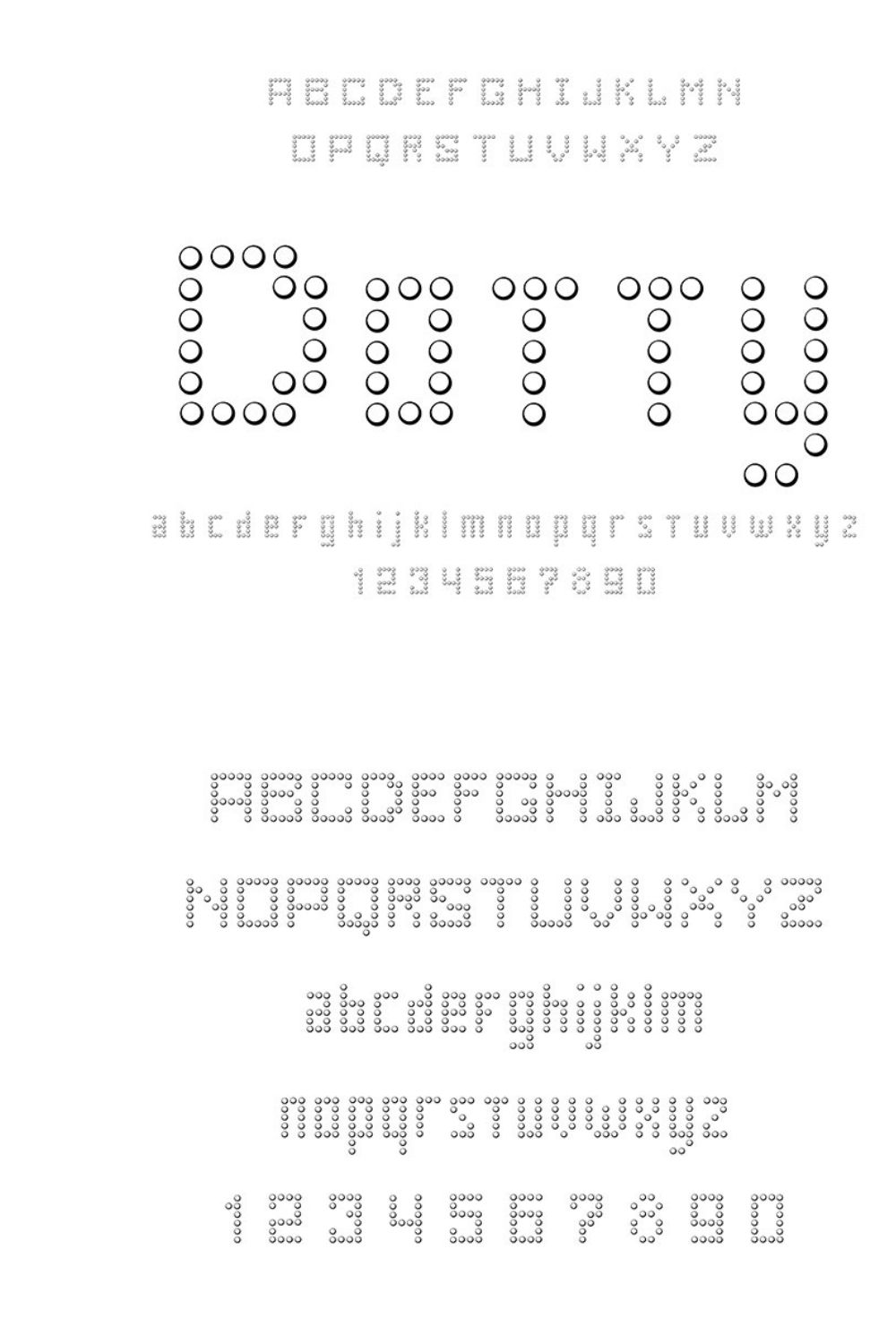 Dotty Font pinterest preview image.