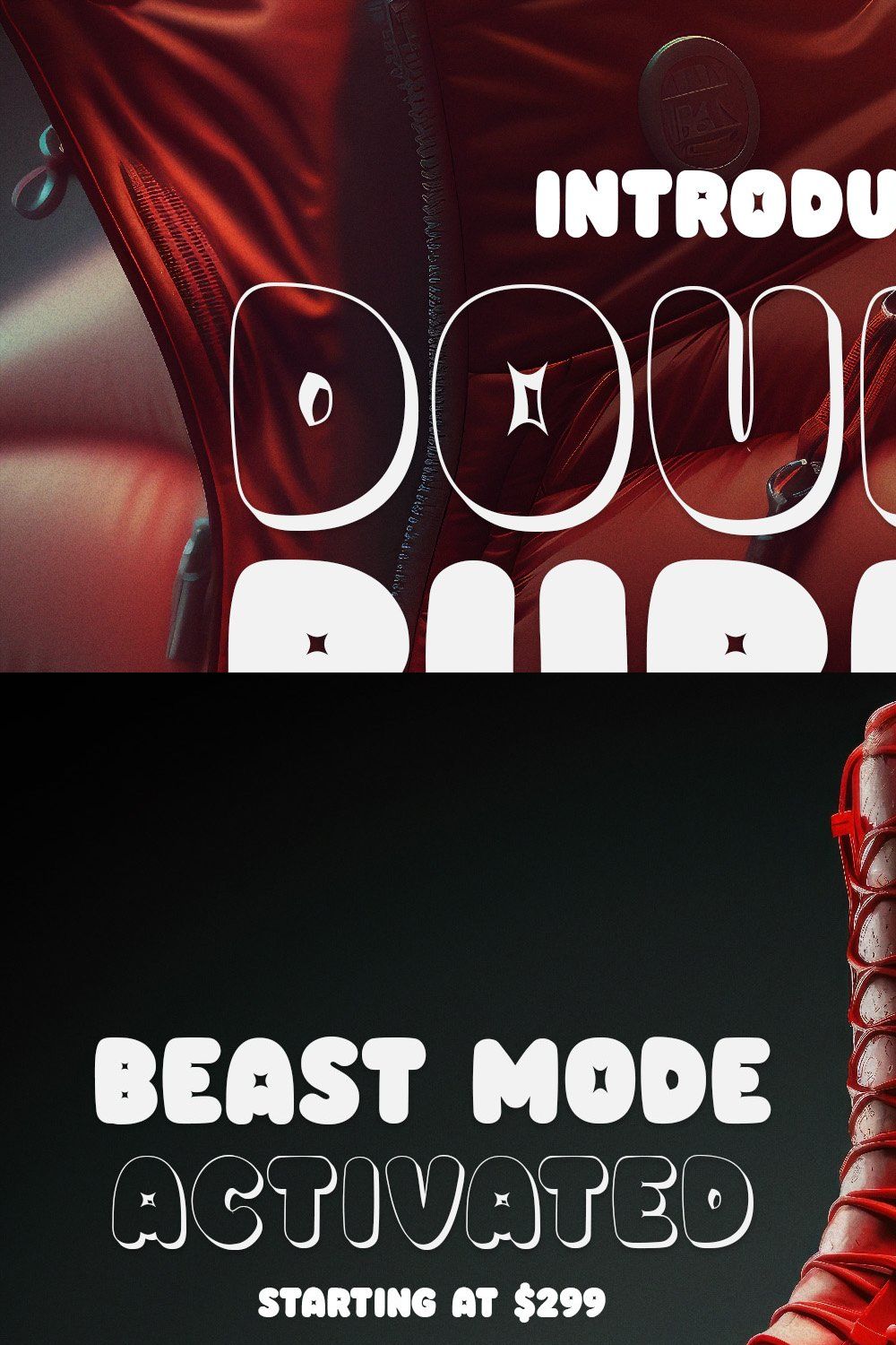 Double Bubble 3D Typeface pinterest preview image.