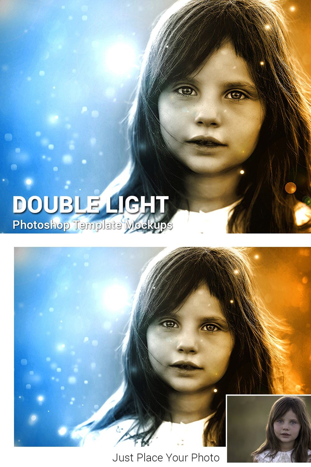 Double Light Photoshop Mock-ups pinterest preview image.