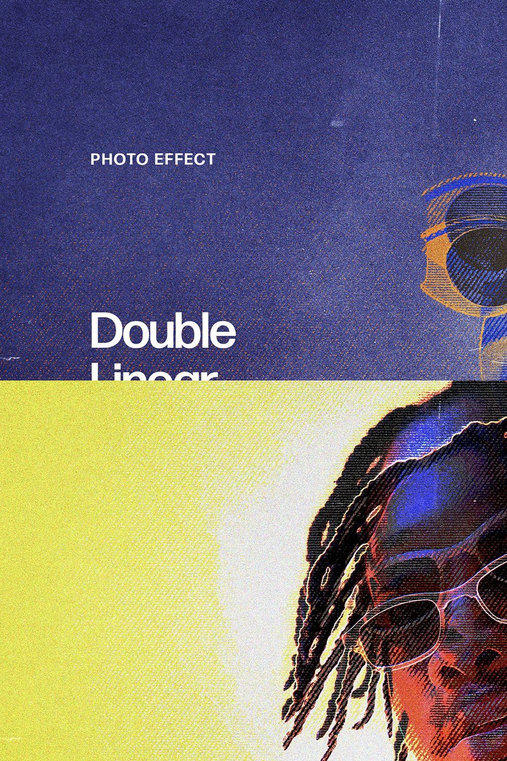 Double Linear Photo Effect pinterest preview image.