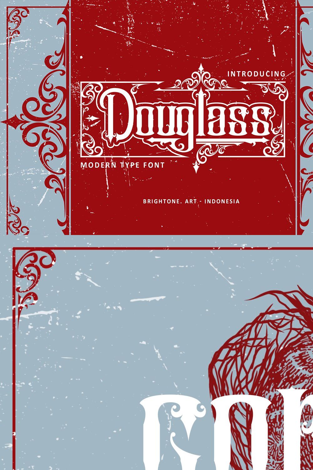 Douglass - blackletter pinterest preview image.