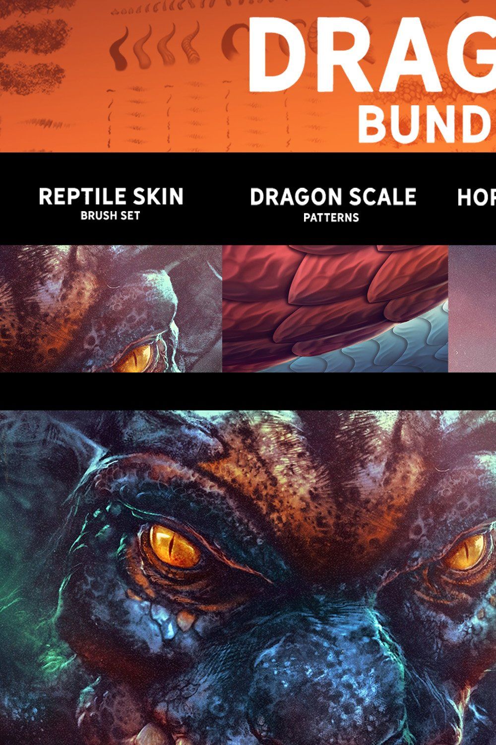 Dragon bundle pinterest preview image.