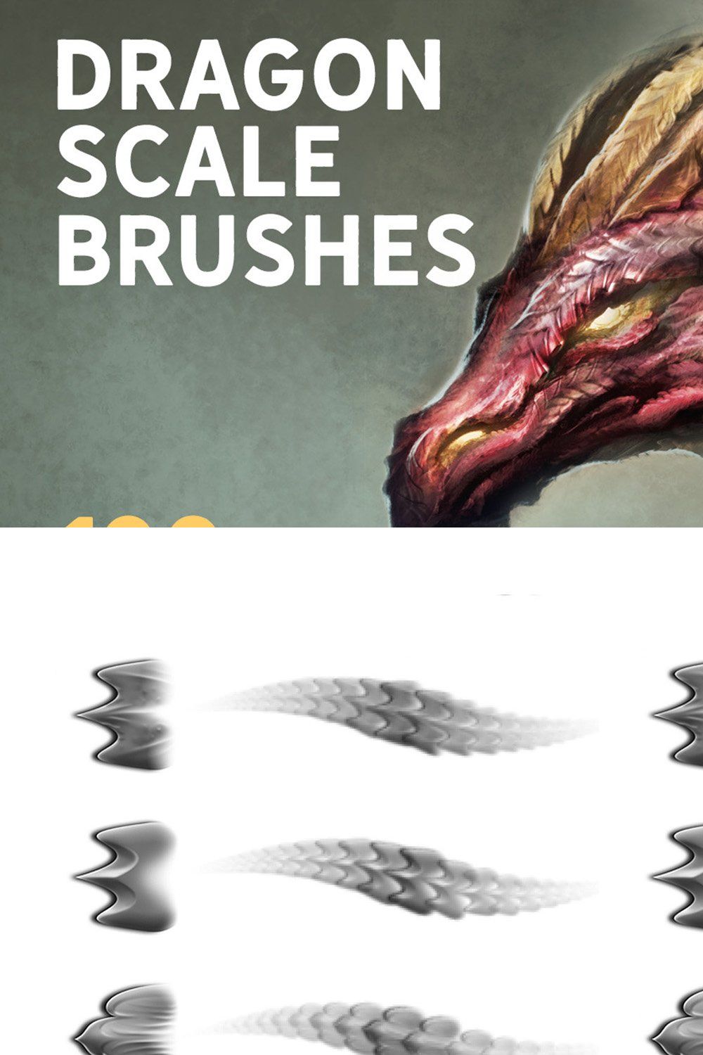 Dragon Scale Brushes pinterest preview image.