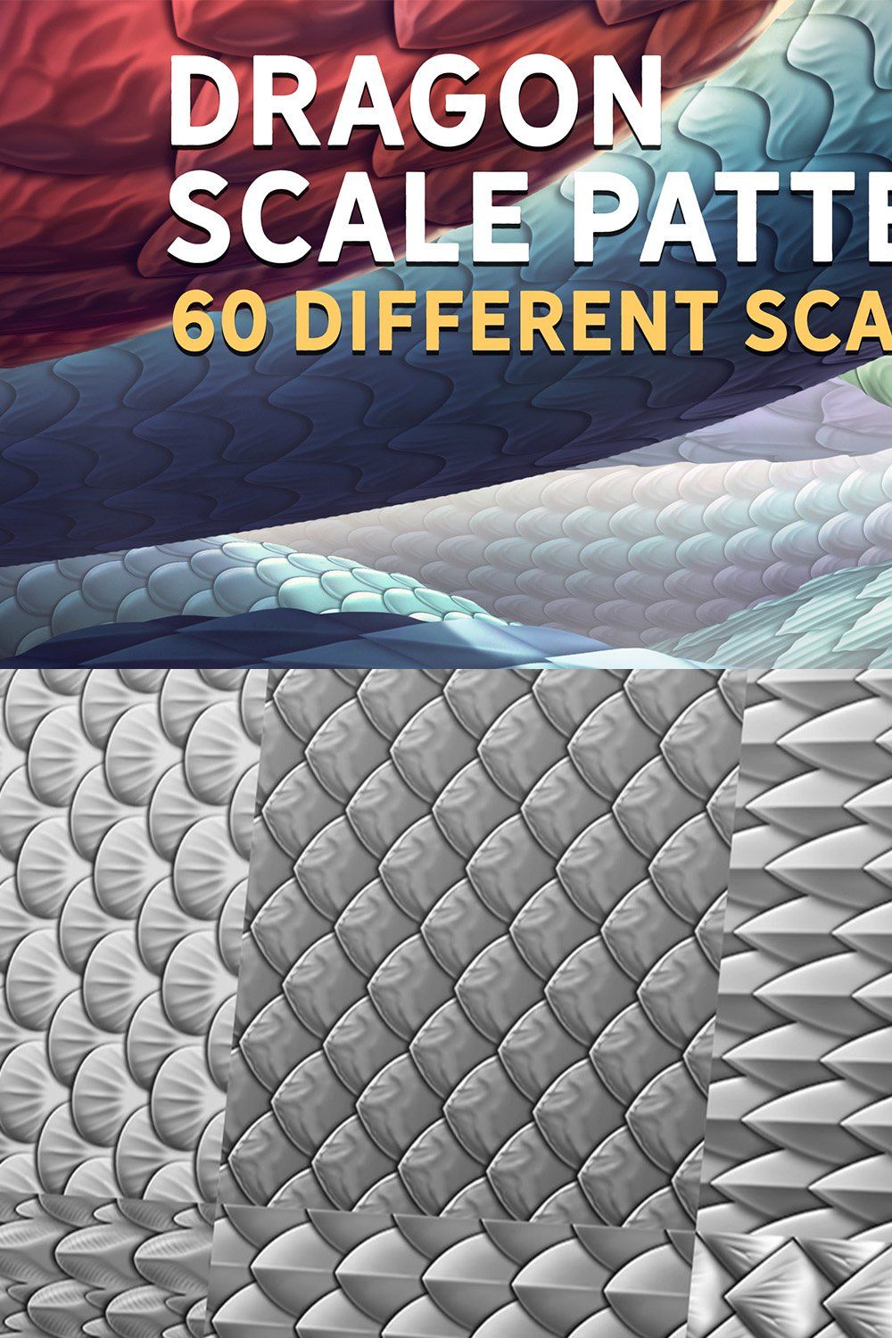 Dragon Scale Photoshop patterns pinterest preview image.