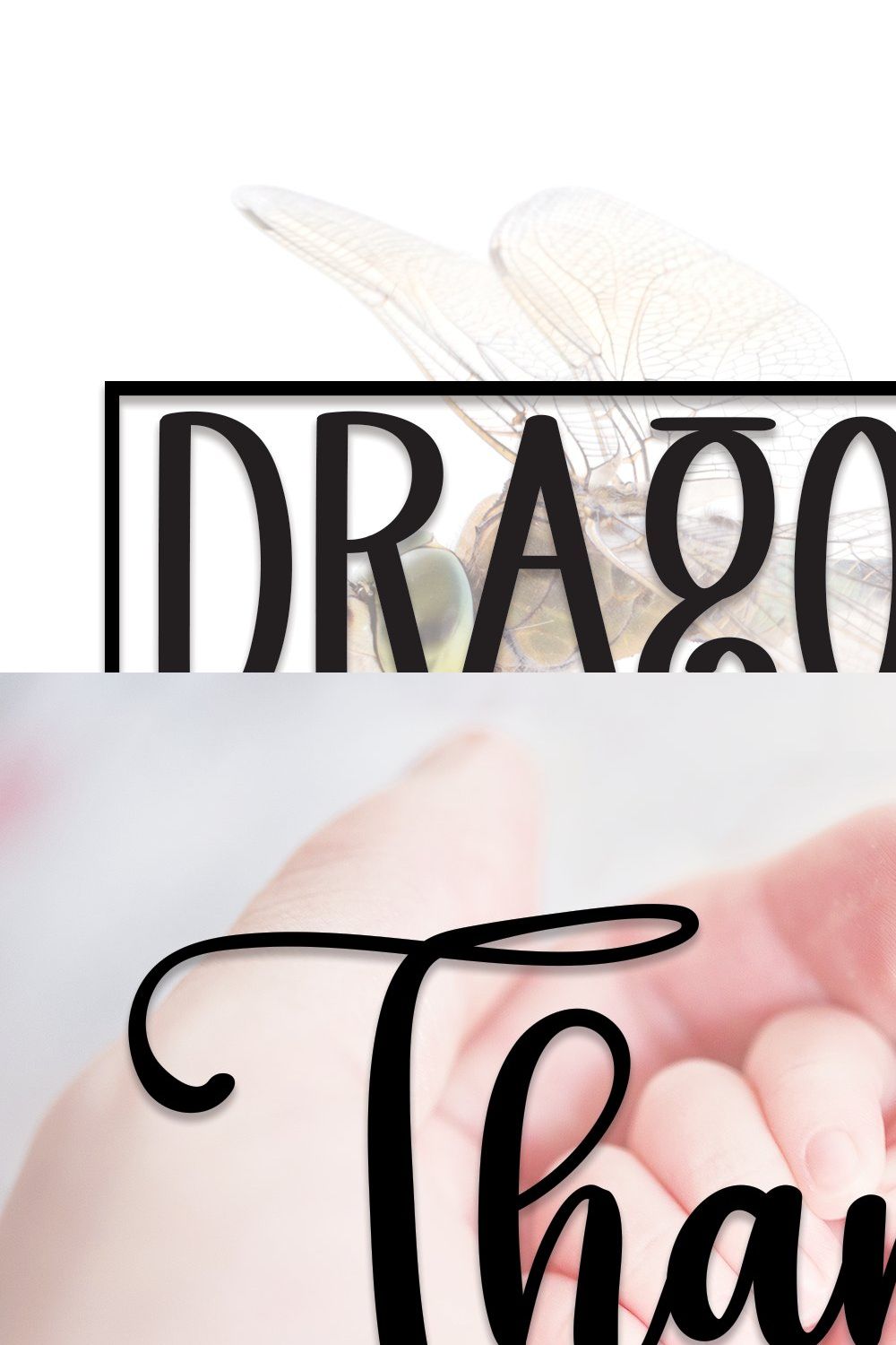 Dragonfly | Script Font pinterest preview image.