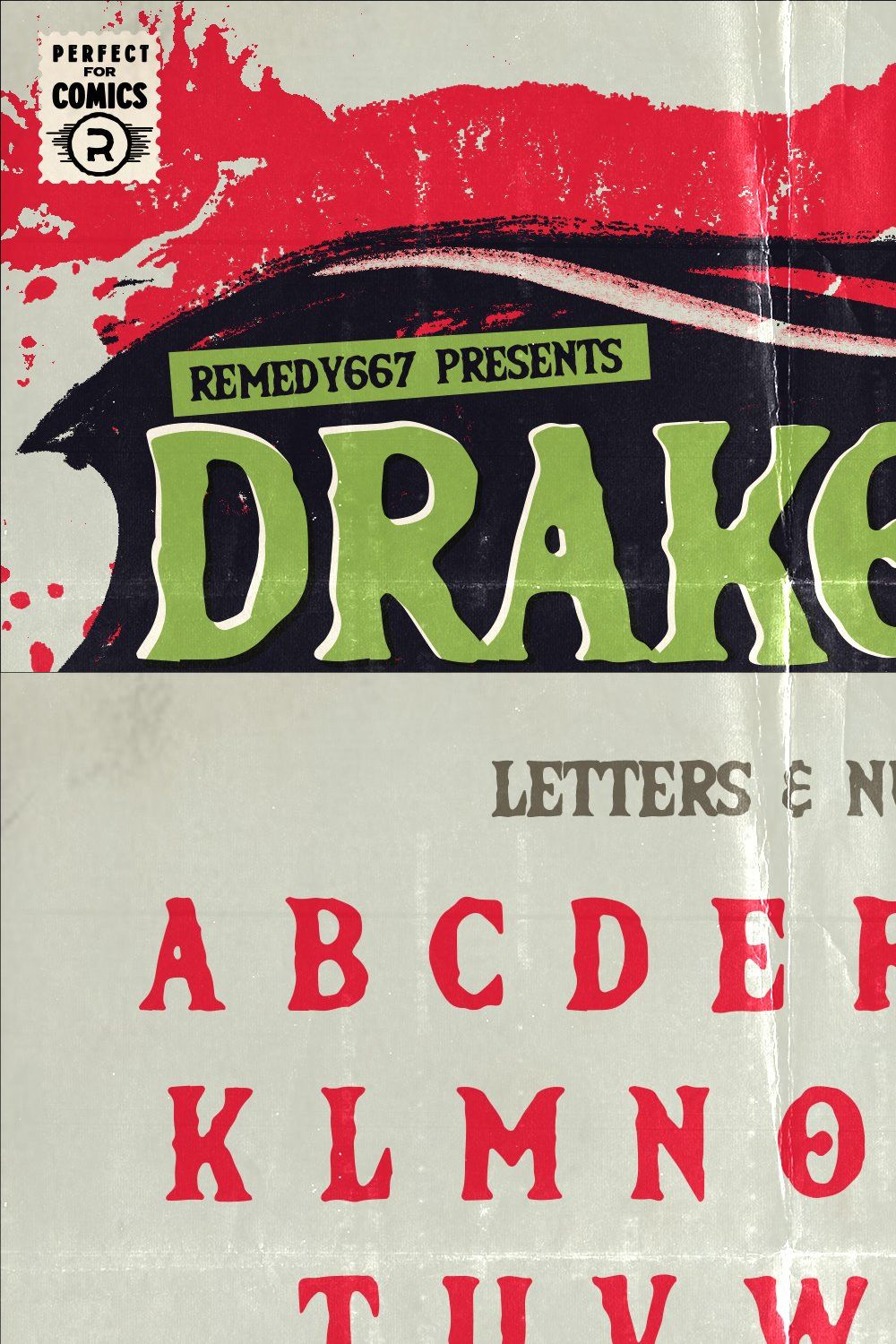 Drakoala – Neo-Gothic Horror Font pinterest preview image.