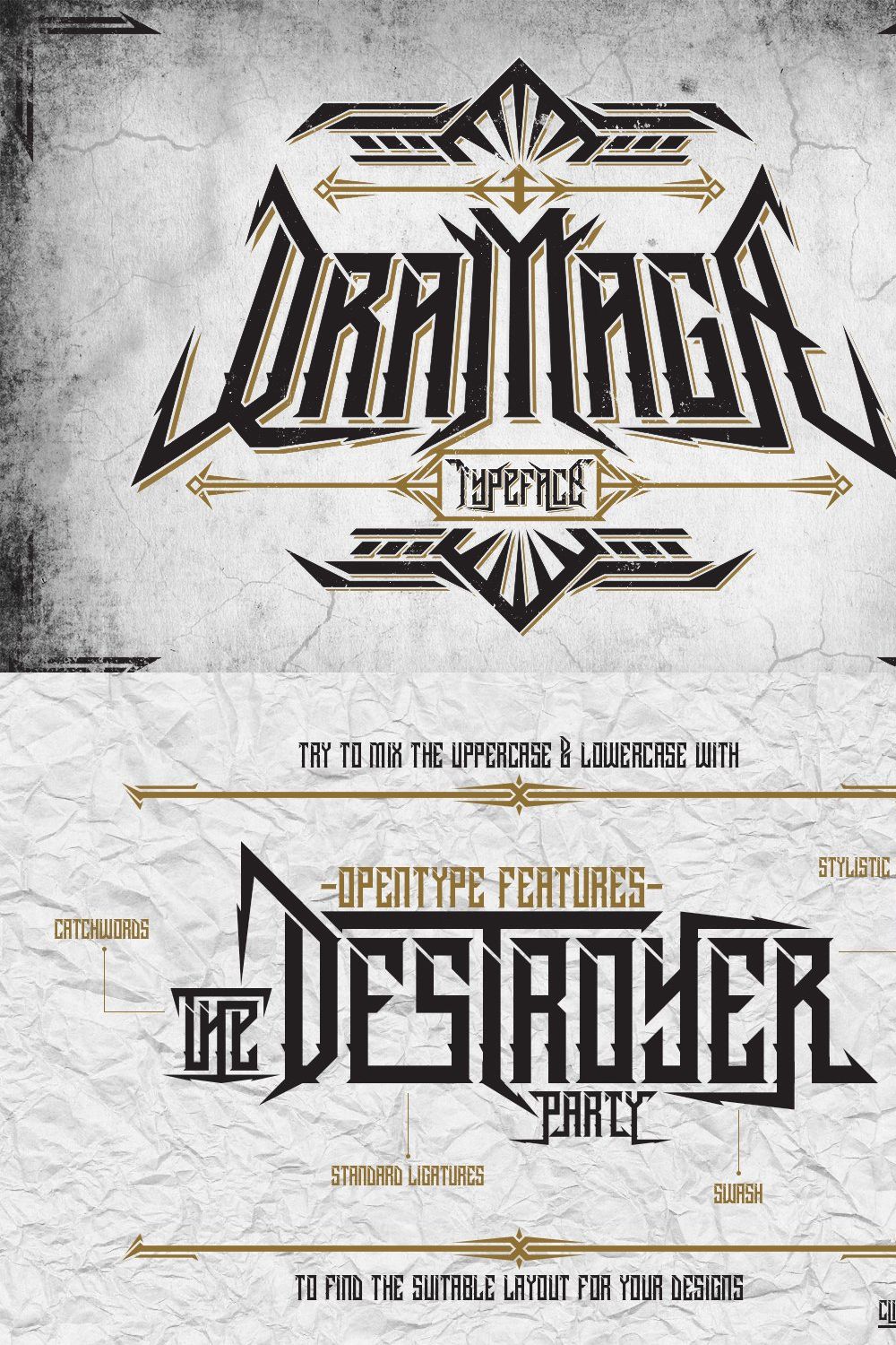 Dramaga Typeface + Extras pinterest preview image.