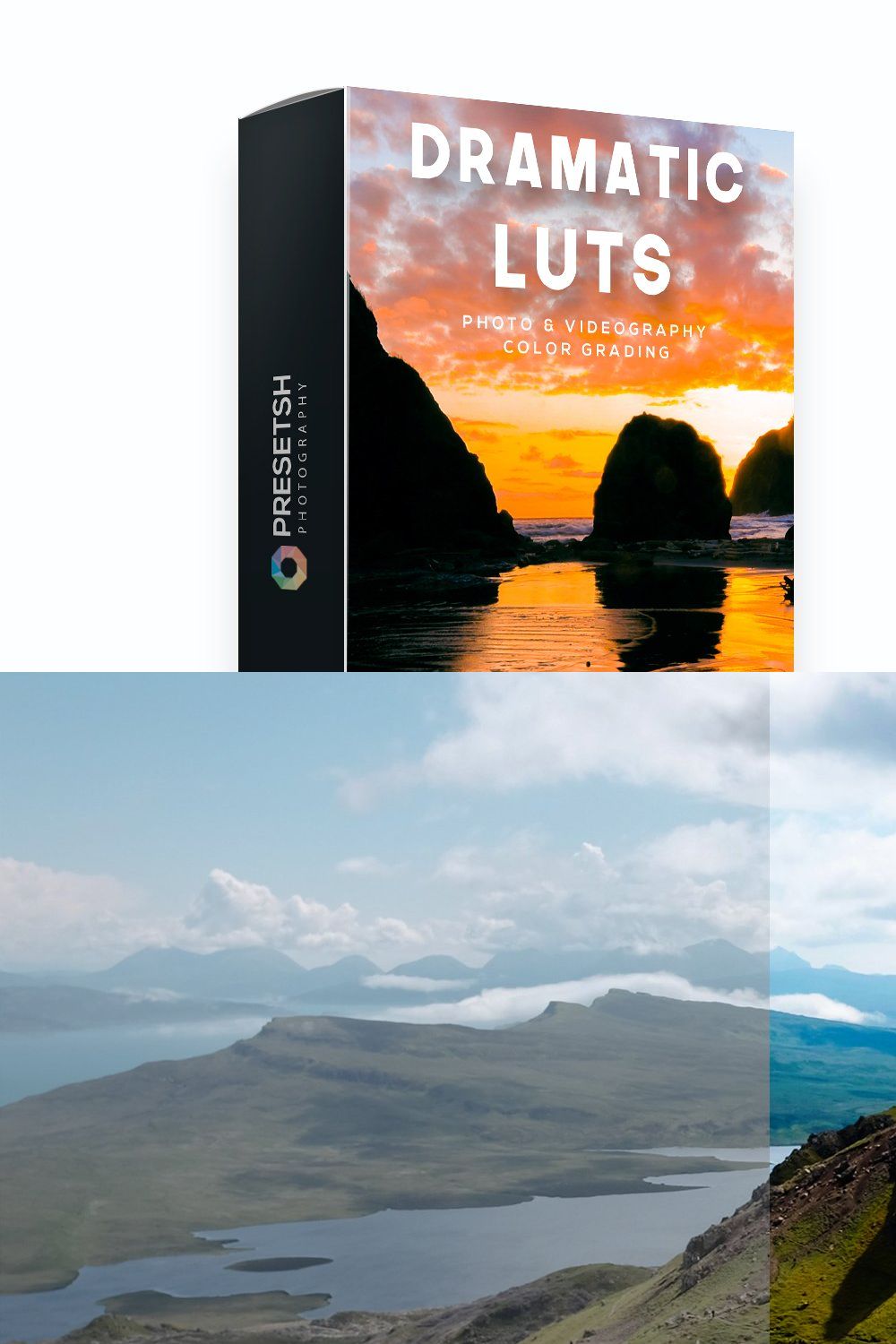 Dramatic LUTs for Color Grading pinterest preview image.