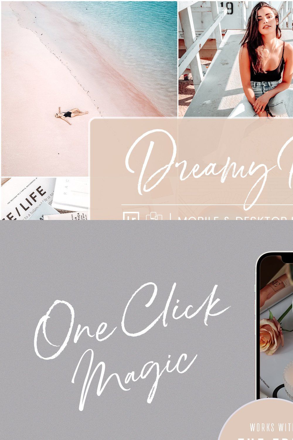 DREAMY BRIGHT LIGHTROOM PRESETS pinterest preview image.