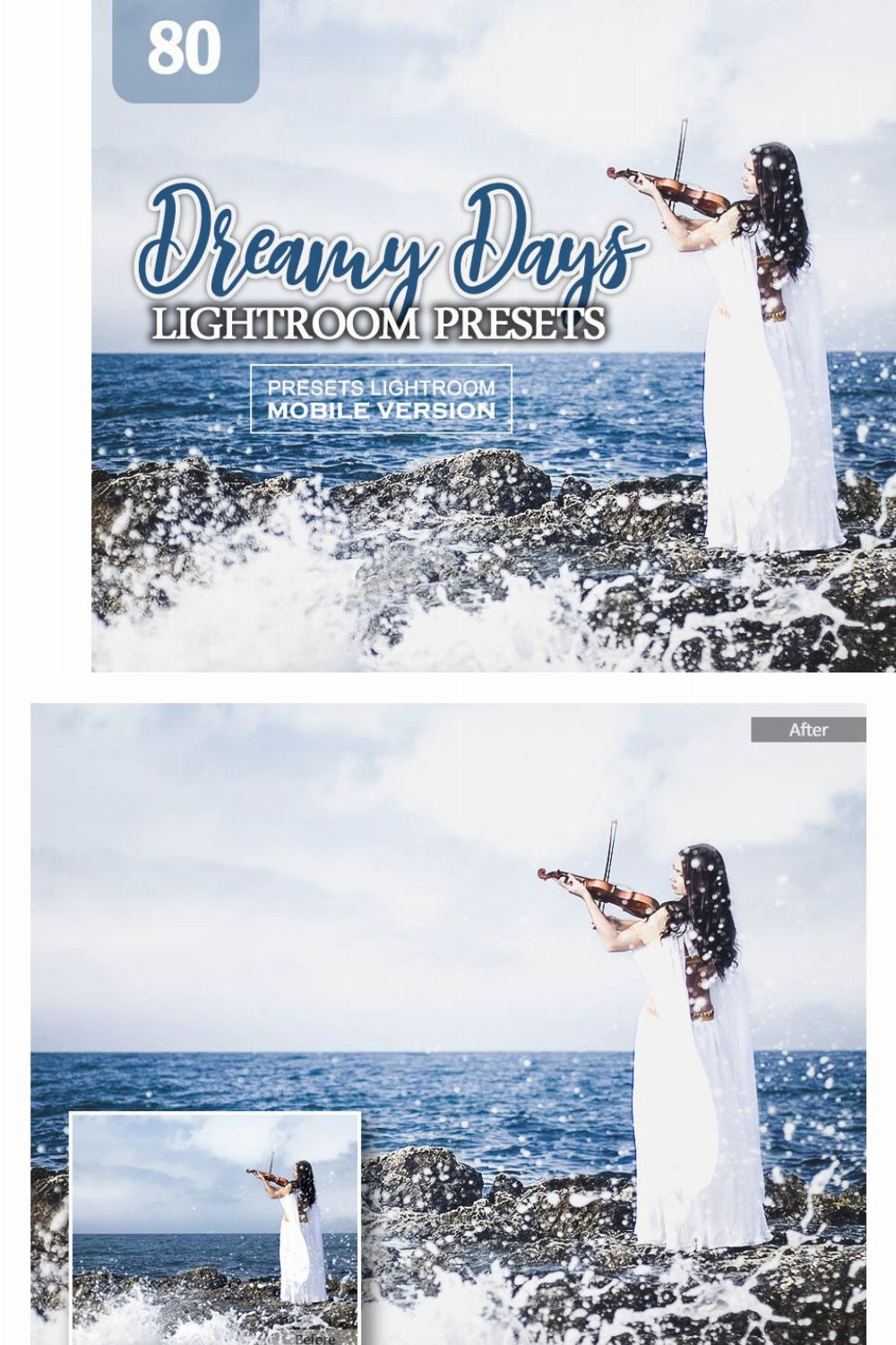 Dreamy Days Lightroom Mobile Presets pinterest preview image.