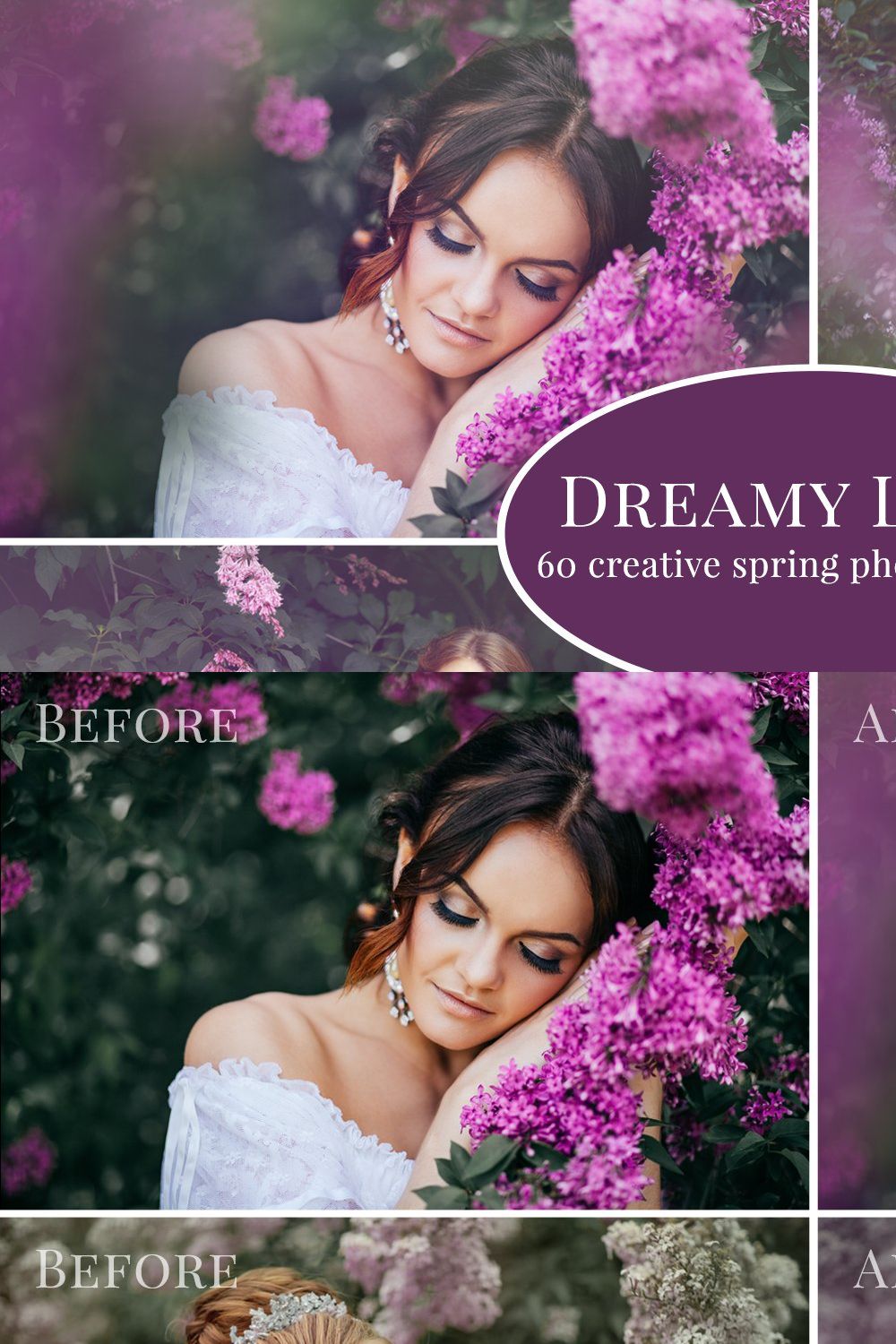 Dreamy Lilac photo overlays pinterest preview image.