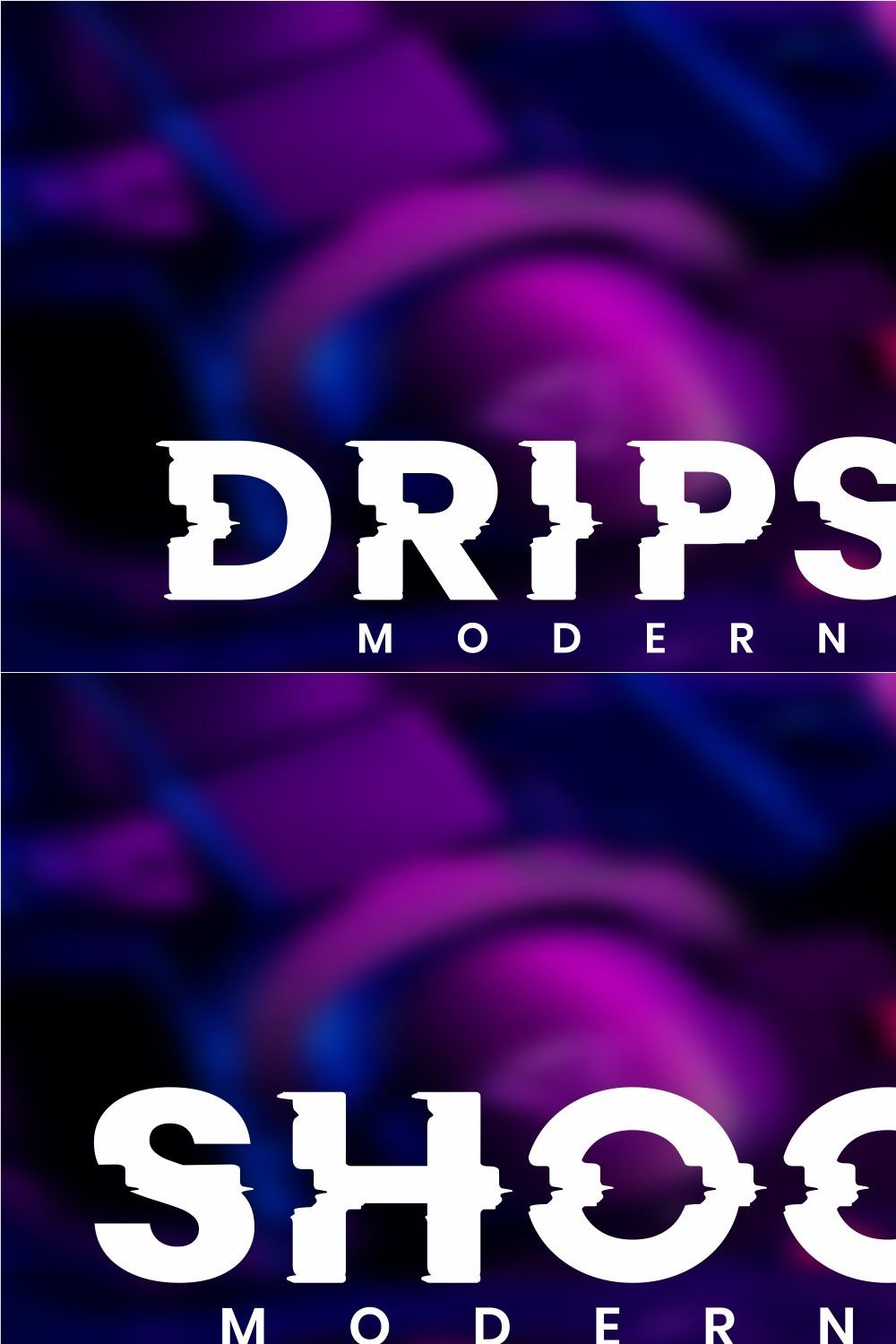 Driepshot - Modern Font pinterest preview image.