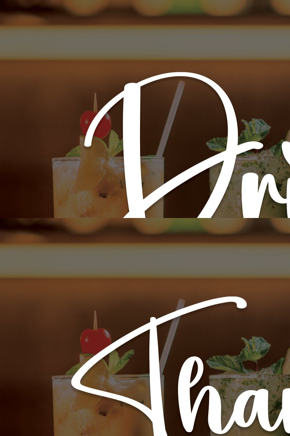 Drink | Script Font pinterest preview image.