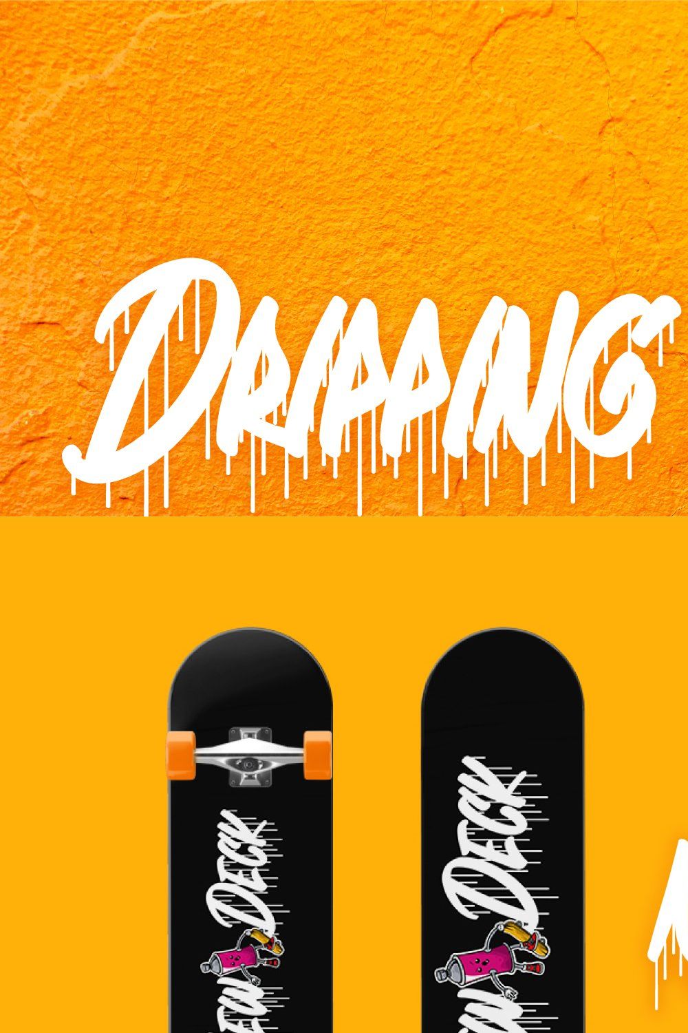 Dripping Drops - Graffiti Font pinterest preview image.