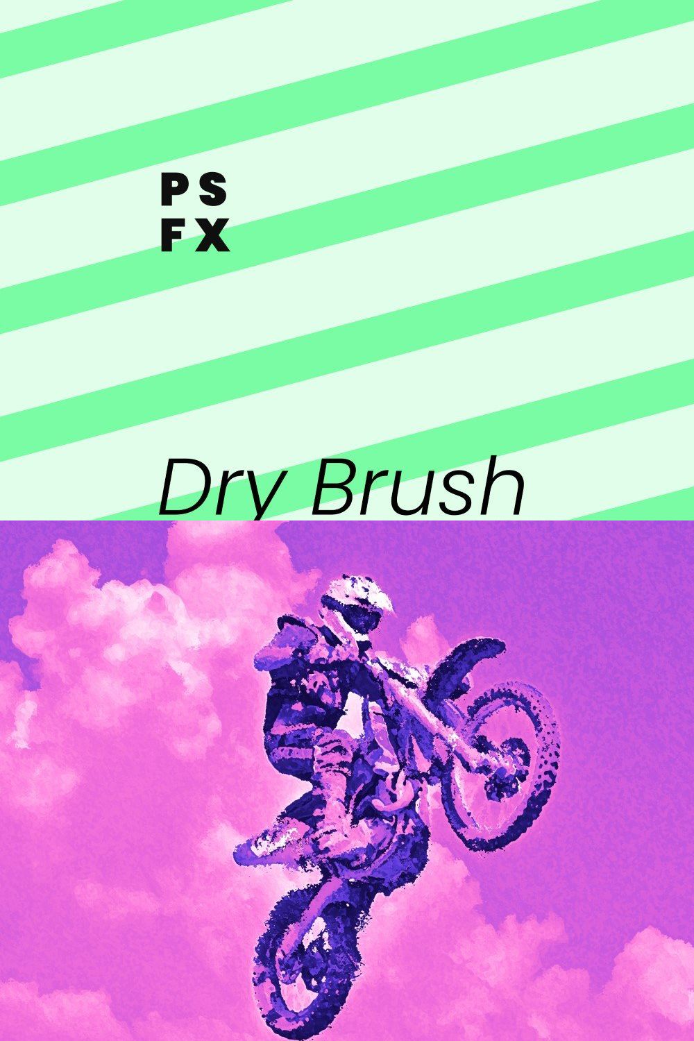 Dry Brush Photo Effect Psd pinterest preview image.