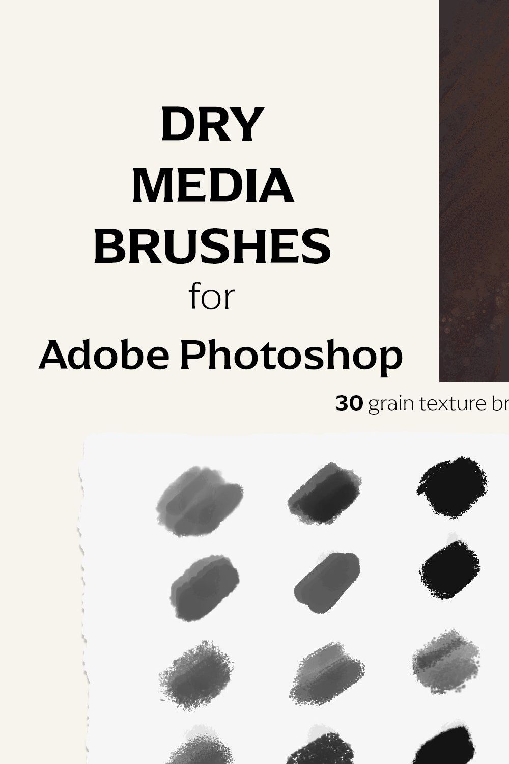 Dry Media Brushes - PS pinterest preview image.