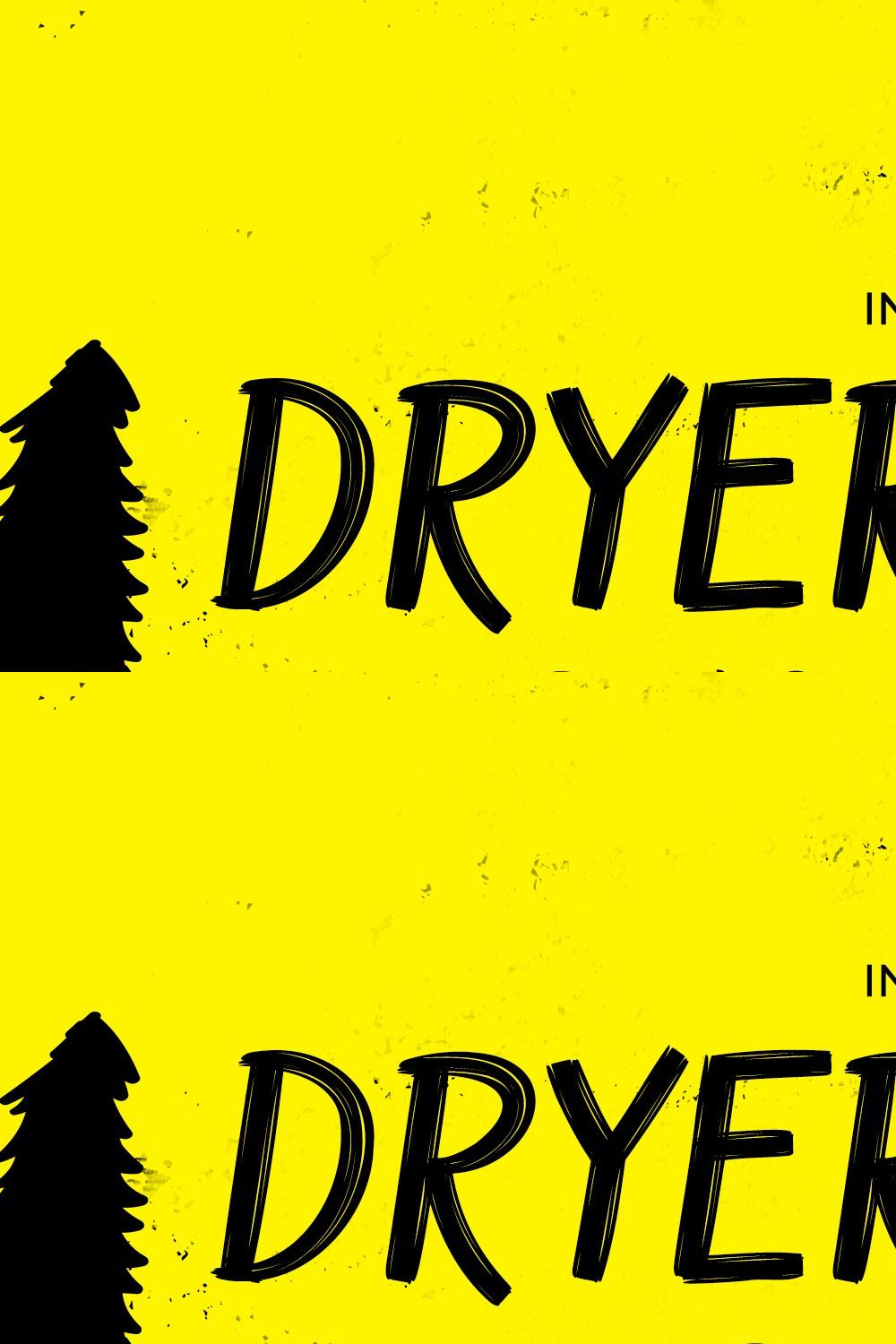 Dryer Brush – Bicycle Display Font pinterest preview image.