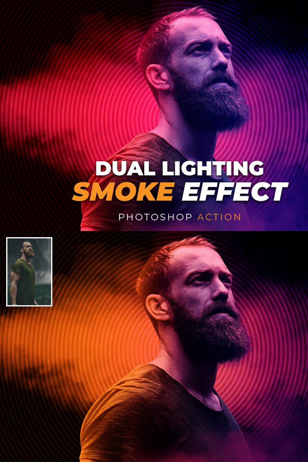 Dual Lighting Smoke Effect Ps Action pinterest preview image.
