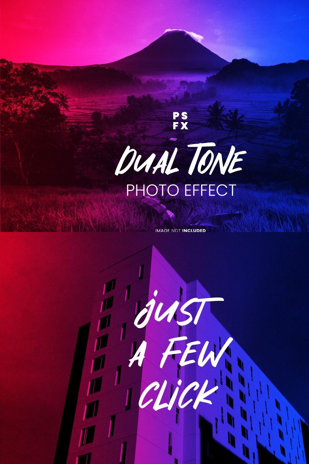 Dualtone Photo Effect Psd pinterest preview image.