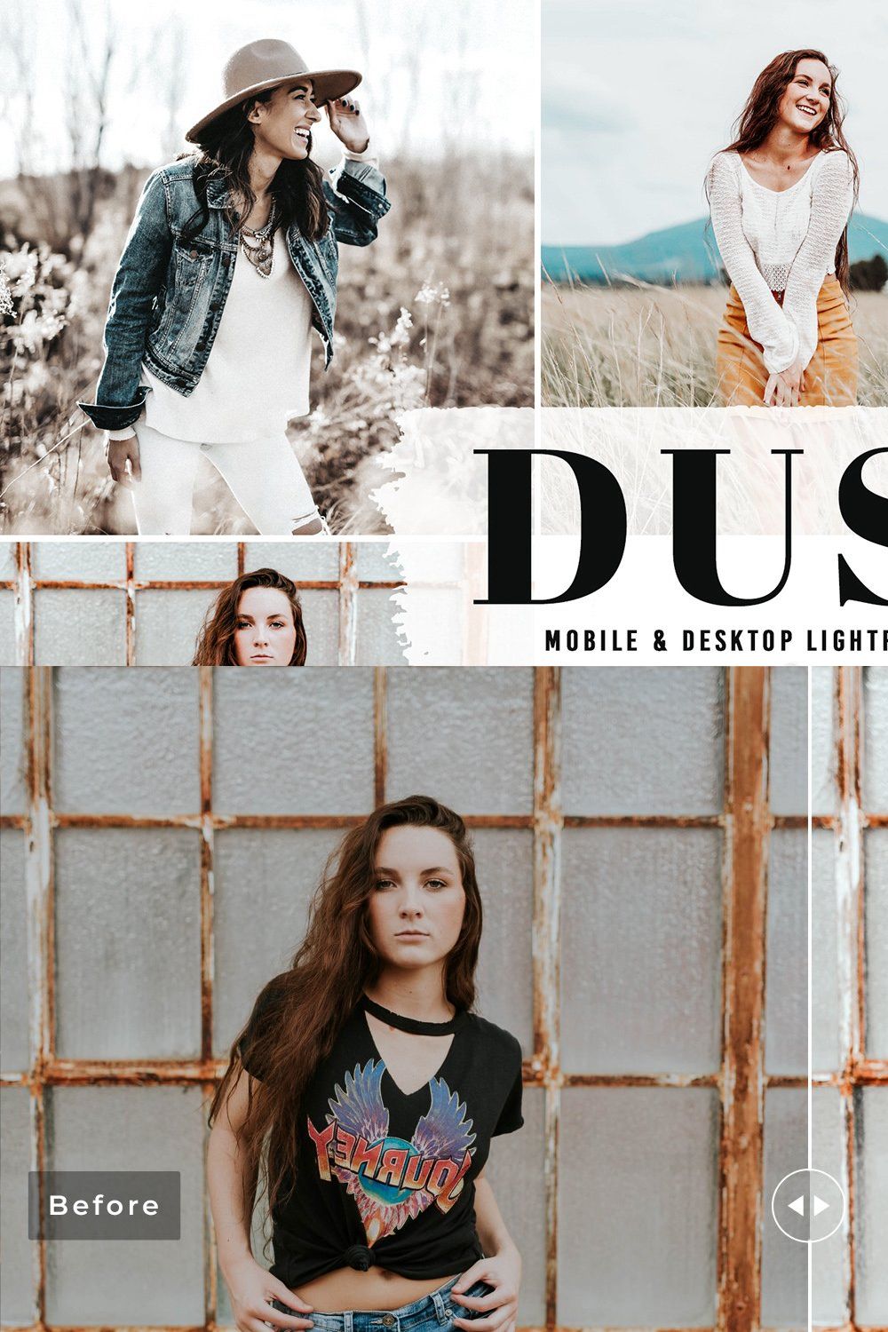 Dusk Pro Lightroom Presets pinterest preview image.