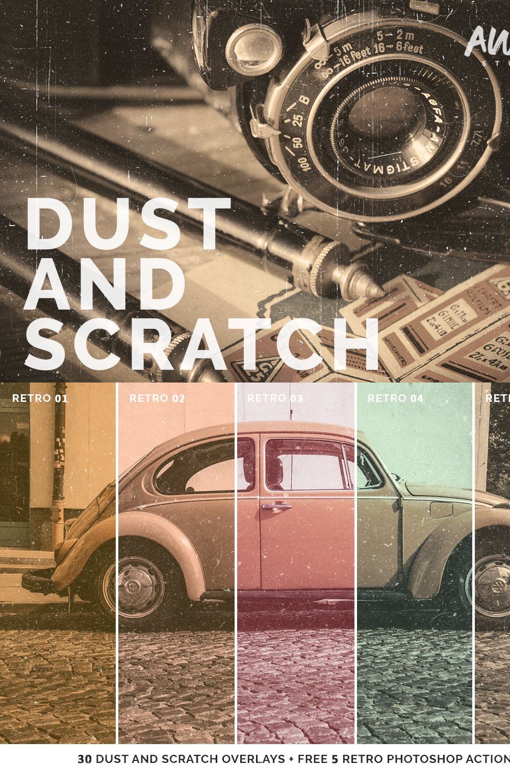 Dust and Scratch - Photo Overlays pinterest preview image.