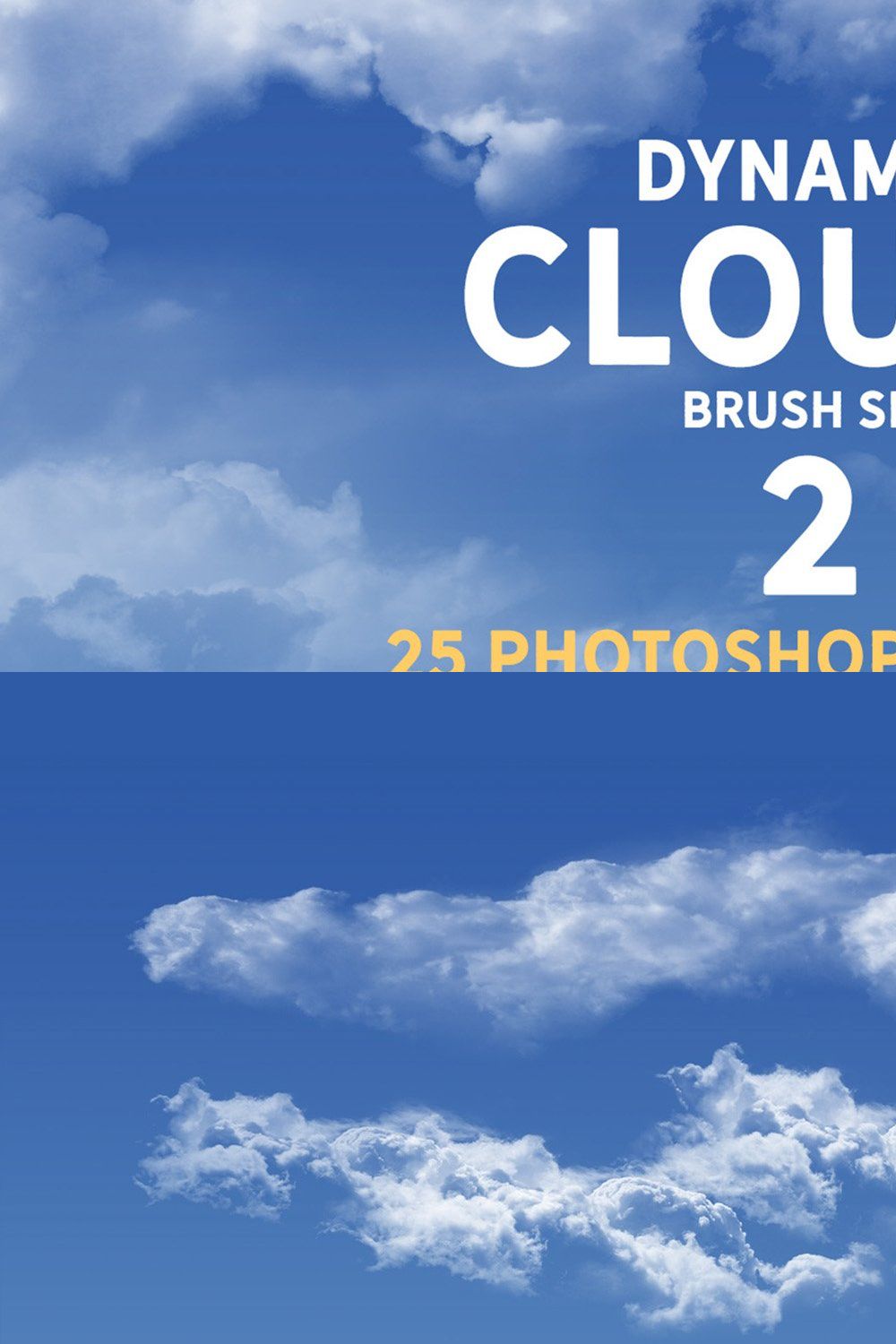 Dynamic clouds brush set 2 pinterest preview image.