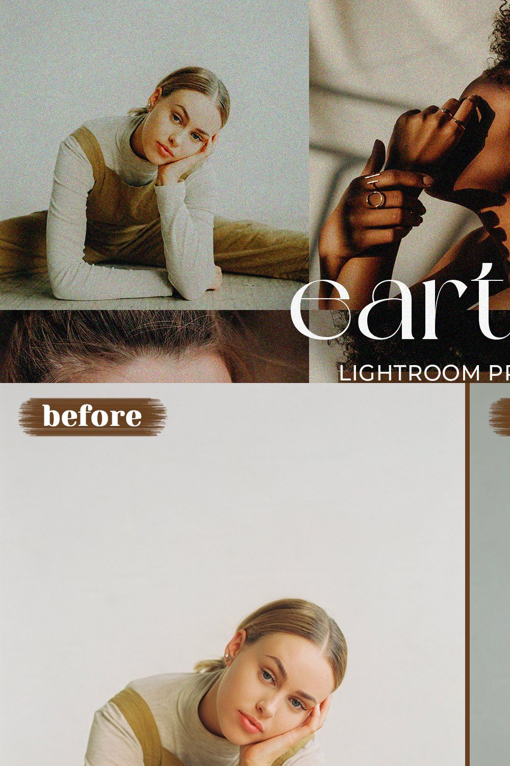 Earthy Lightroom Presets pinterest preview image.