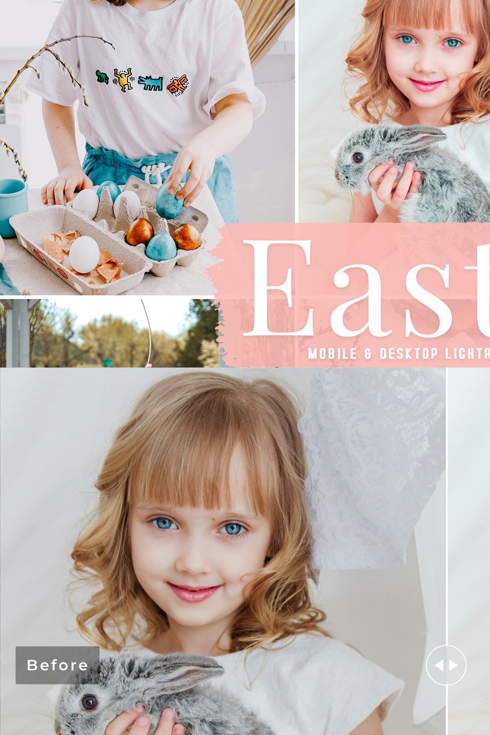 Easter Pro Lightroom Presets pinterest preview image.