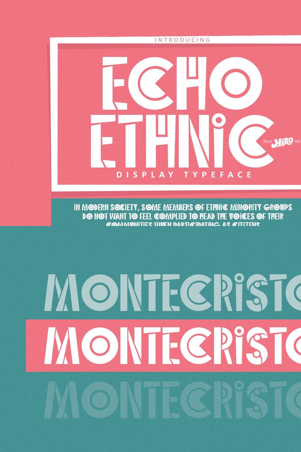 Echo Ethnic - Display Font pinterest preview image.