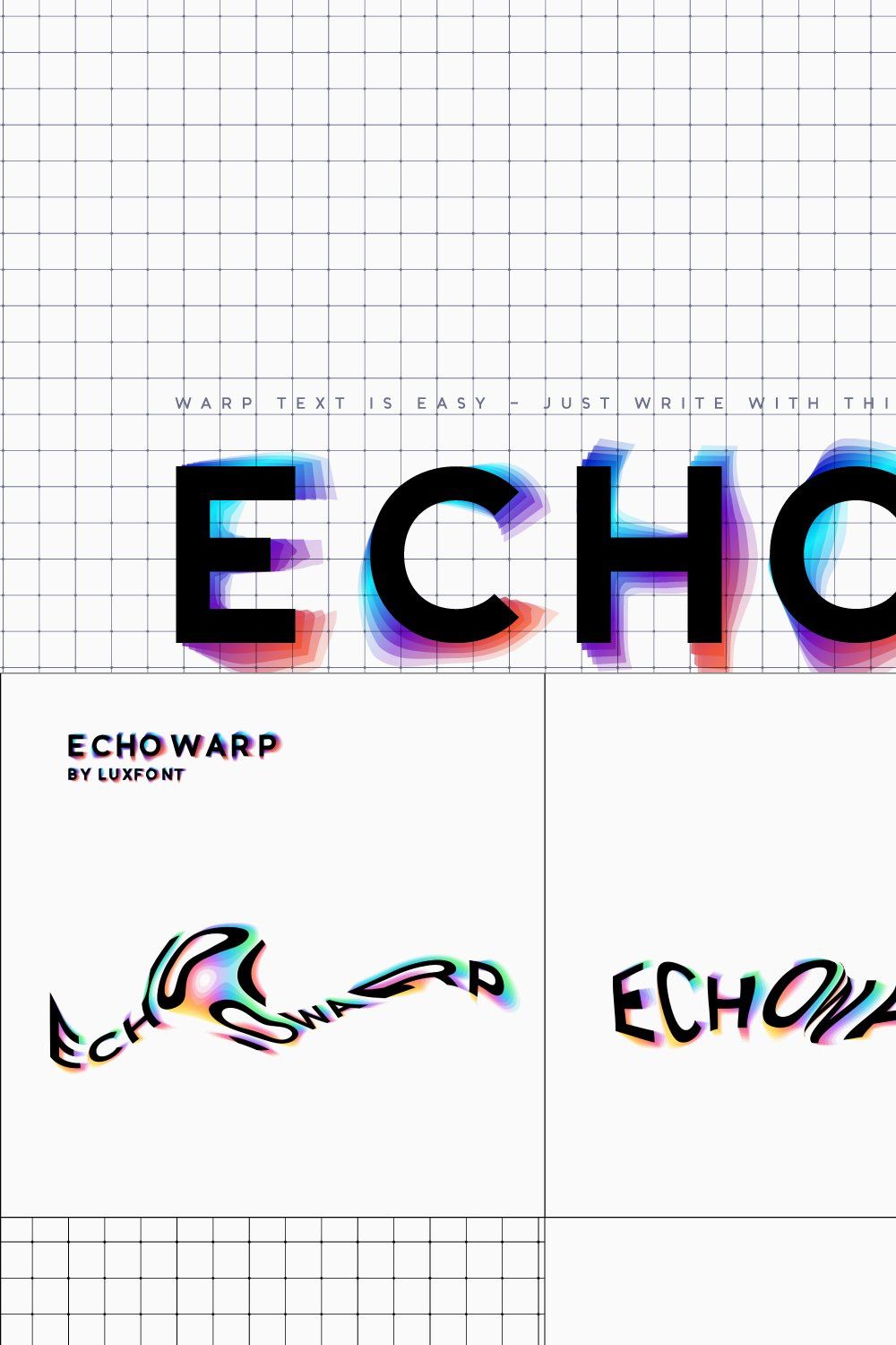 Echowarp. OTF-SVG family. pinterest preview image.