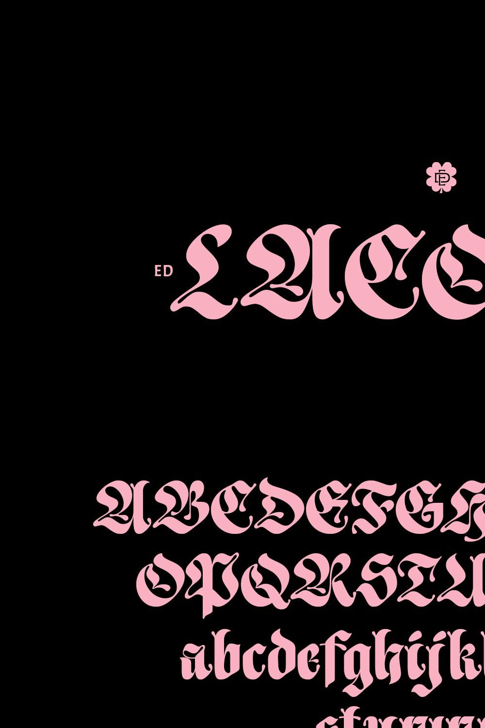 ED Lacour - Blackletter Typeface pinterest preview image.
