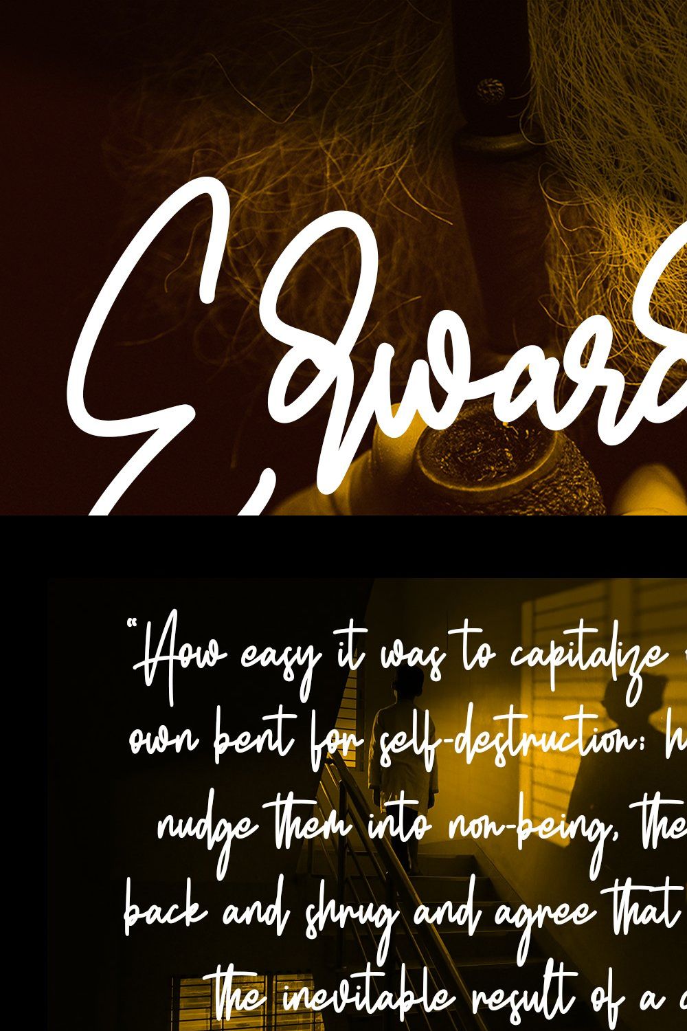 Edwardson Signature Script Font pinterest preview image.