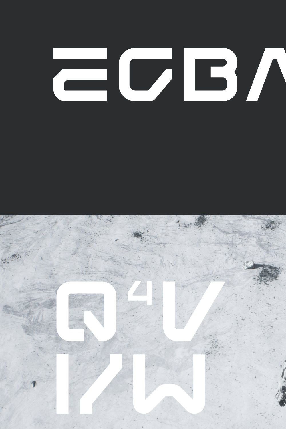 Egba Futuristic Tech Font pinterest preview image.