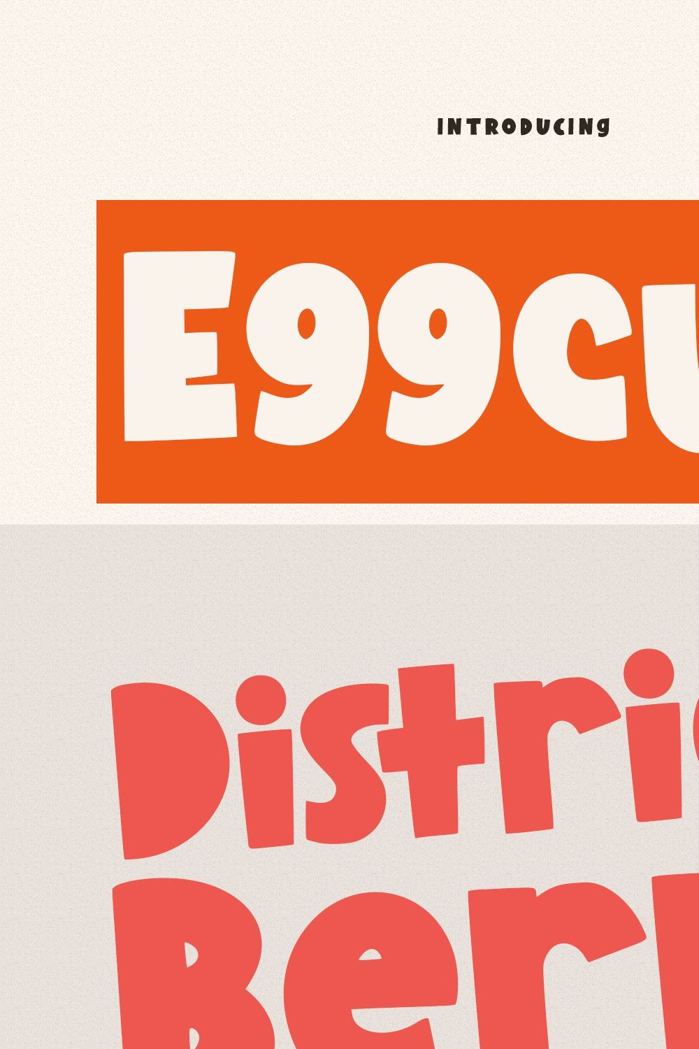 Eggcup Cute Display Font pinterest preview image.