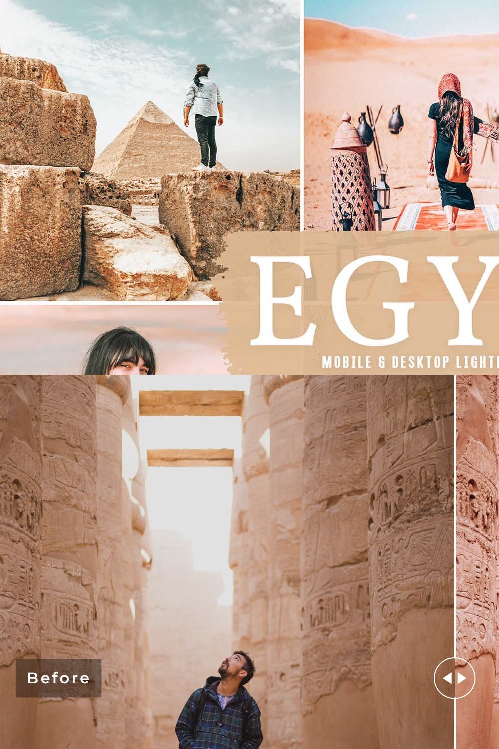 Egypt Pro Lightroom Presets pinterest preview image.