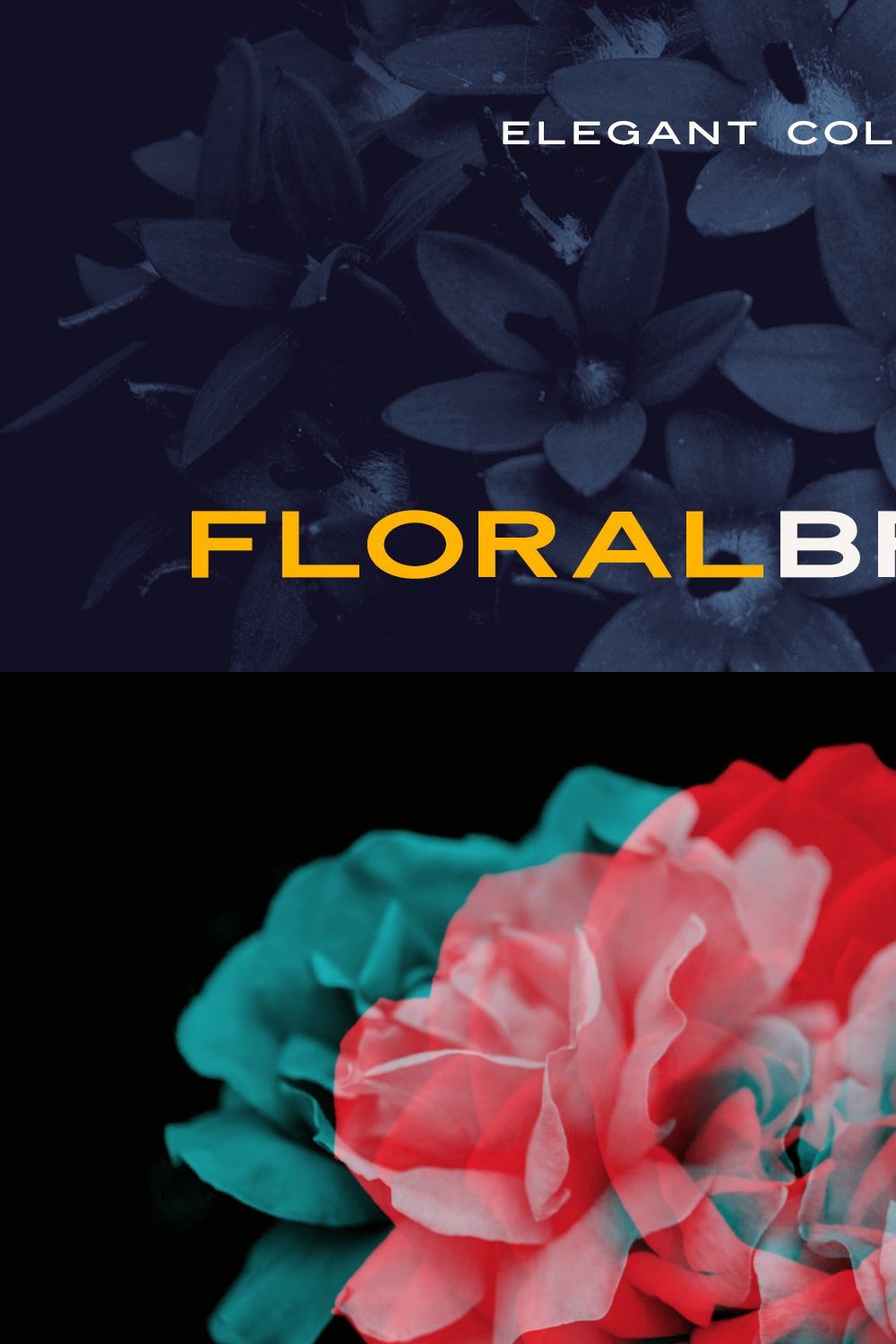 Elegant Floral Photoshop Brushes pinterest preview image.